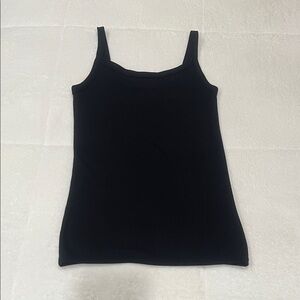 Black Ribbed Tank Top
